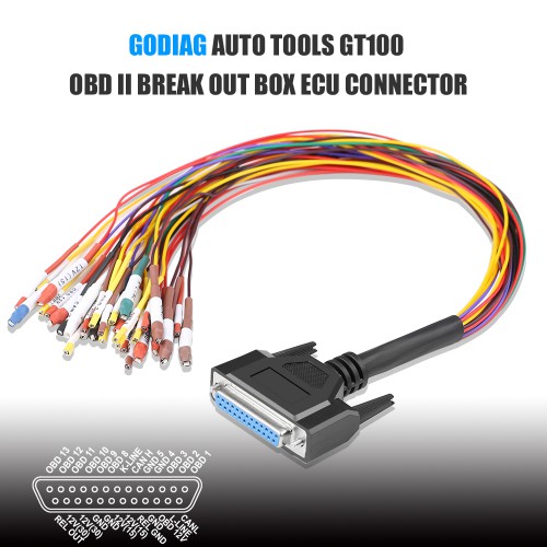 Colorful Jumper Cable DB25 for GODIAG GT100