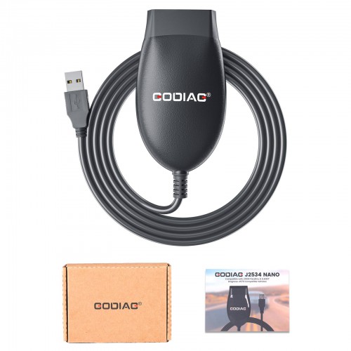 2023 GODIAG GD101 J2534 Passthru Diagnostic Cable for IDS/ HDS/ TIS/ Forscan/ ScanMaster/ ELM327 Diagnose J1979 Compatible Vehicles