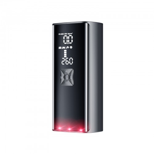 P004 Portable Vehicle Inflatable Pump 6000mAh Battery 15-Cylinder 150PSI Tire Pump with Power Bank LED Light for Car Bike Motorcycle Ball