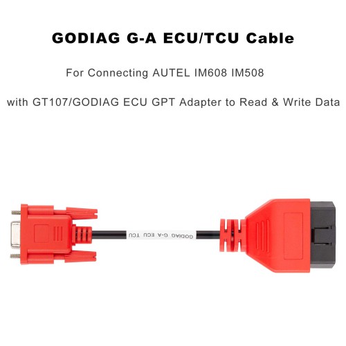 GODIAG G-A ECU/TCU Cable for Connecting AUTEL IM608 IM508 with GT107/GODIAG ECU GPT Adapter to Read & Write Data