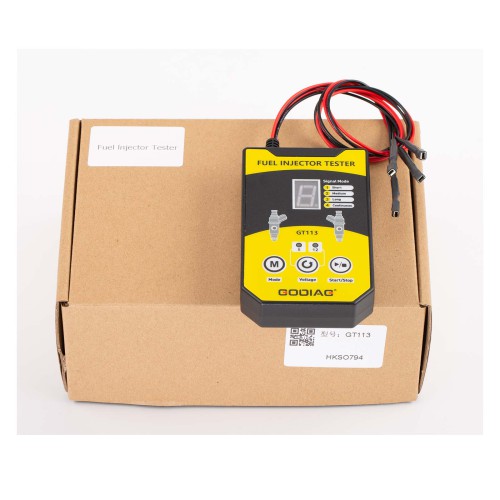 GODIAG GT113 Universal Fuel Injector Tester Fuel Injector Cleaner Kit with 6 Sizes of Adapters 8 Pulse Modes for Cars, Motorcycle