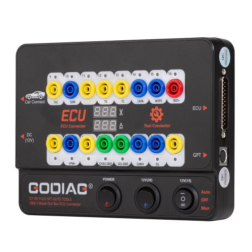 GODIAG GT100 PLUS GPT ENET DOIP 24V-12V AUTO TOOLS OBD II Break Out Box ECU Connector
