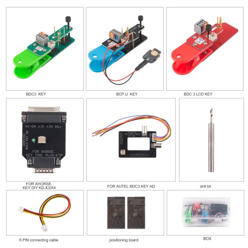 GODIAG BDC3  Adapter Kit Support BDC03 Key, BCP U Key(Encrypted), BDC3 LCD Key