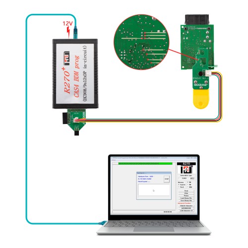 GODIAG BMW EWS-4.3 & 4.4 9S12(2L86D) for XPROG-M or AK90 or R270 Programmer